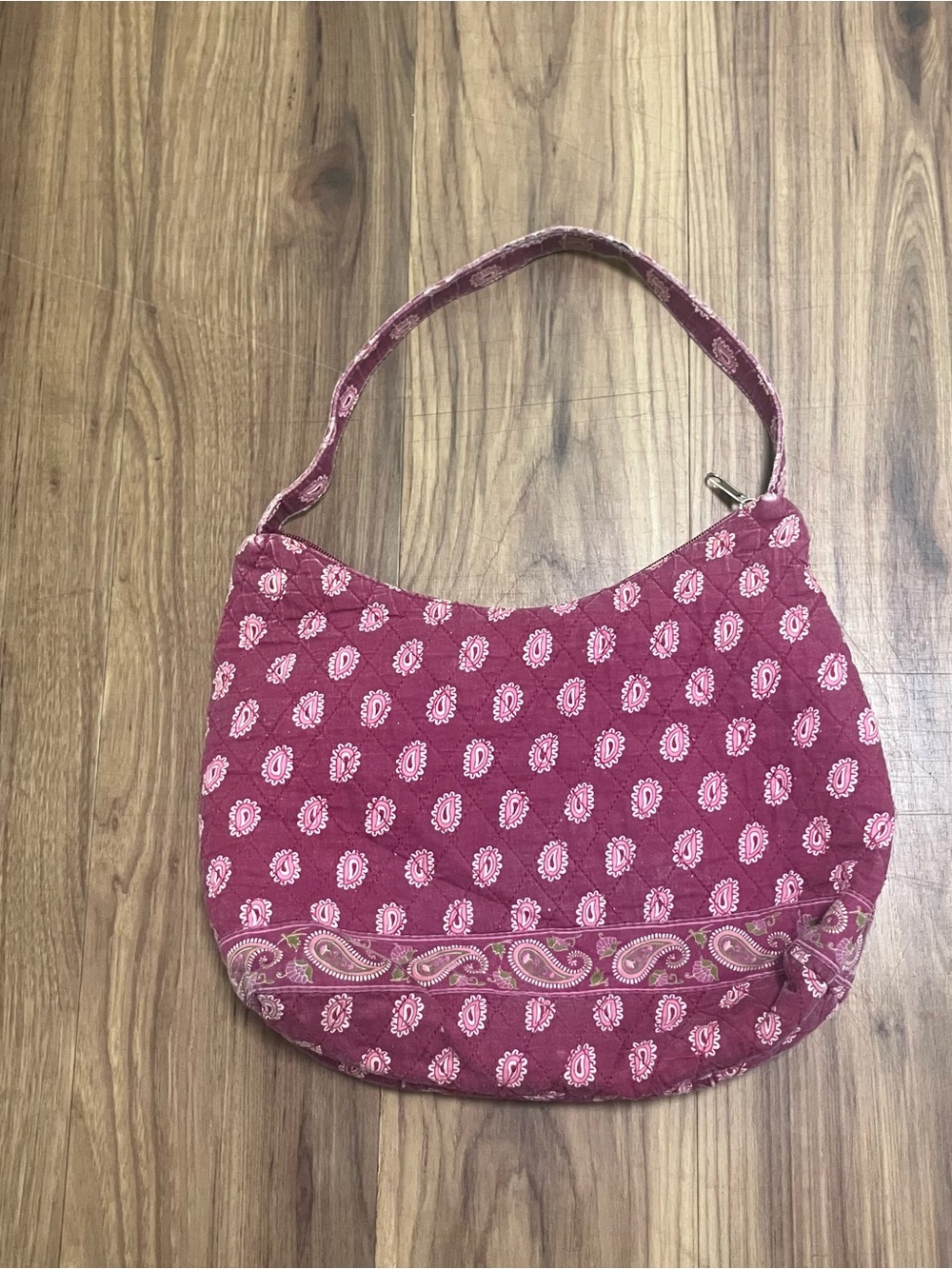 Source Unknown Pink Paisley Quilted Mini Shoulder Bag